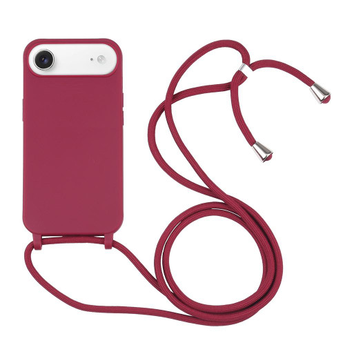 Candy Colors TPU Protective Phone Case with Lanyard iPhone Air - Red