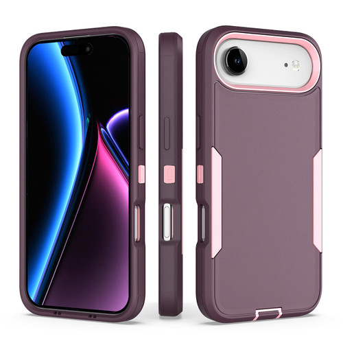 iPhone Air 2 in 1 PC Hybrid TPU Phone Case - Purple Red+Pink