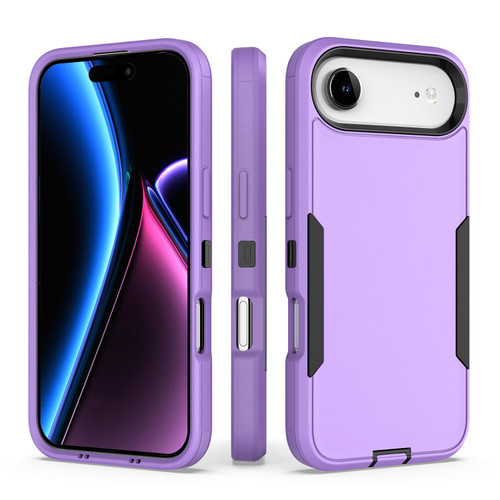 iPhone Air 2 in 1 PC Hybrid TPU Phone Case - Purple+Black