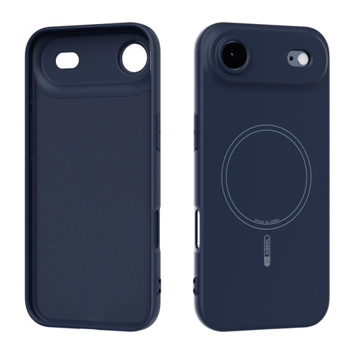 iPhone Air ABEEL Skin-friendly Feel Magsafe Liquid Silicone Phone Case - Blue