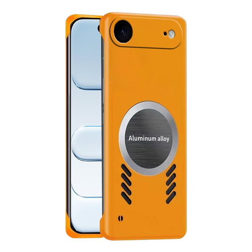 iPhone Air All-inclusive Lens Frameless Graphene Cooling Phone Case - Orange
