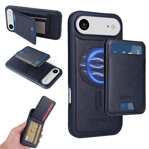 iPhone Air BETOPNICE Vertical Flip Detachable MagSafe Wallet Phone Case - Blue