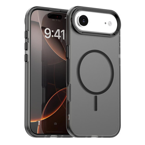 iPhone Air Candy Fine Circle Magsafe PC Hybrid TPU Phone Case - Black