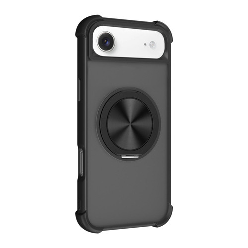 iPhone Air CD Texture 360 Degree Rotating Holder MagSafe Phone Case - Black