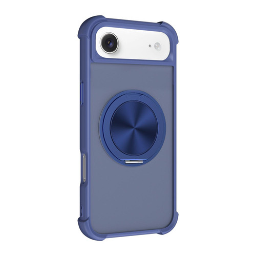 iPhone Air CD Texture 360 Degree Rotating Holder MagSafe Phone Case - Blue