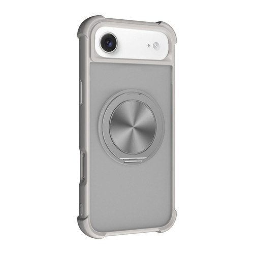 iPhone Air CD Texture 360 Degree Rotating Holder MagSafe Phone Case - Grey