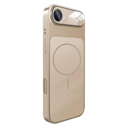 iPhone Air Change to 17 Big Lens Window Frosted MagSafe Phone Case - Gold