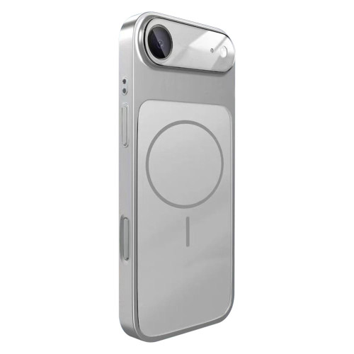 iPhone Air Change to 17 Big Lens Window Frosted MagSafe Phone Case - Silver