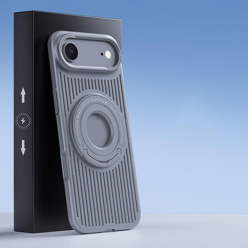 iPhone Air Cooling MagSafe Magnetic Phone Case with Trolley Bracket - Grey