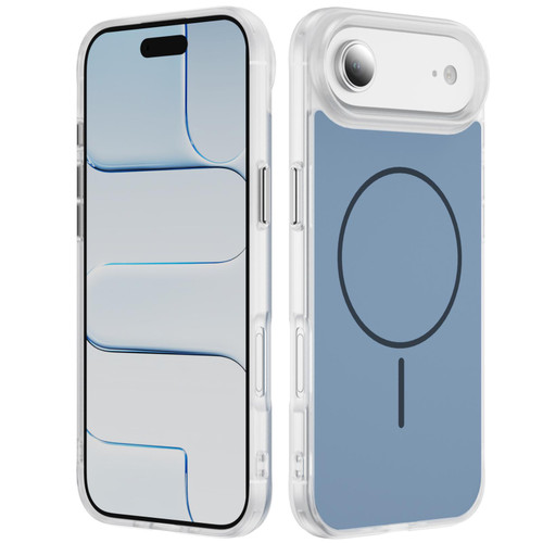 iPhone Air Crystal Frosted Skin Feel Magnetic MagSafe Phone Case - Blue
