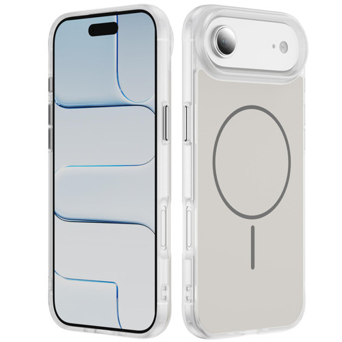 iPhone Air Crystal Frosted Skin Feel Magnetic MagSafe Phone Case - White