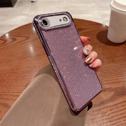 iPhone Air Diamond Glitter TPU Phone Case - Purple