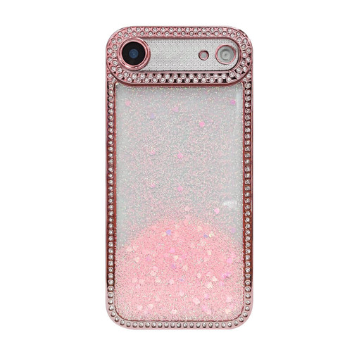iPhone Air Diamond Gradient Glitter Sequins Plated Phone Case - Pink
