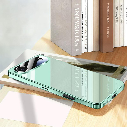 iPhone Air Electroplating Ice Crystal Airbag Full Coverage Shockproof Phone Case - Green