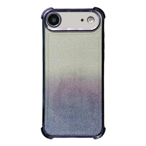 iPhone Air Electrpolated Glitter Four-corner Shockproof Space TPU Phone Case - Gradient Purple
