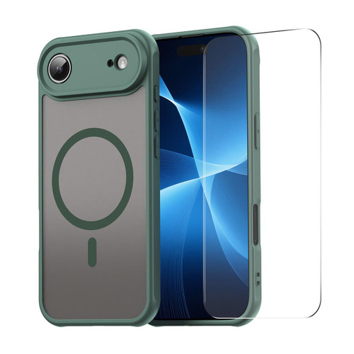 iPhone Air ENKAY Hat-Prince MagSafe Matte Translucent Shockproof Phone Case with Large Arc Edge Film - Green