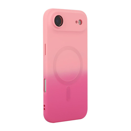 iPhone Air ENKAY Hat-Prince MagSafe Rainbow Gradient Silicone Phone Case with Lens Film - Pink Rose