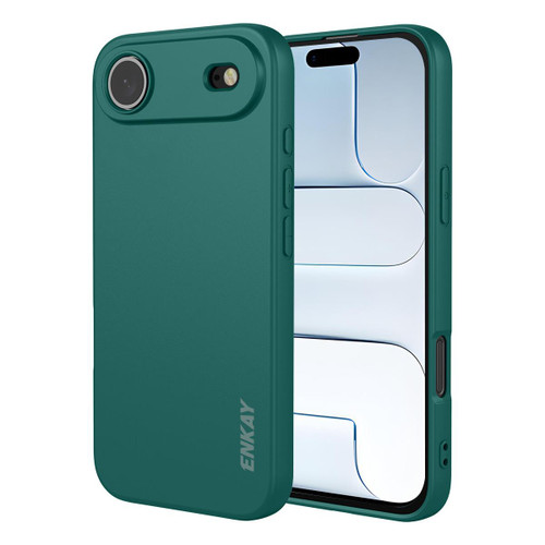 iPhone Air ENKAY Liquid Silicone Soft Shockproof Phone Case - Dark Green