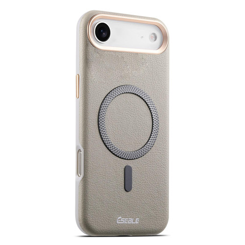 iPhone Air ESEBLE L2 Litchi Texture Metal Lens Magnetic Phone Case - Grey