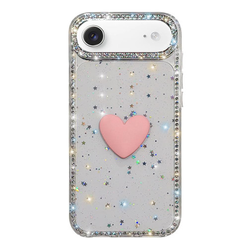 iPhone Air Flash Rhinestone Double-sided IMD Love Heart Phone Case - Glitter Stars