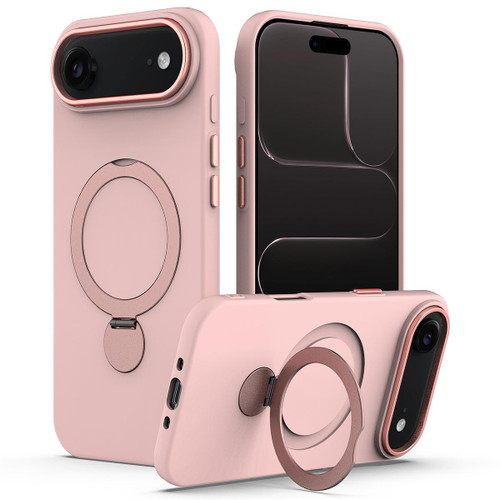 iPhone Air Gen1.5 Pivot Ring Holder TPU Hybrid PC Phone Case - Pink