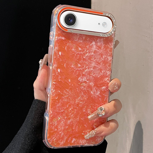 iPhone Air Gilded Colorful Shell Patterned TPU+IMD Phone Case - Orange