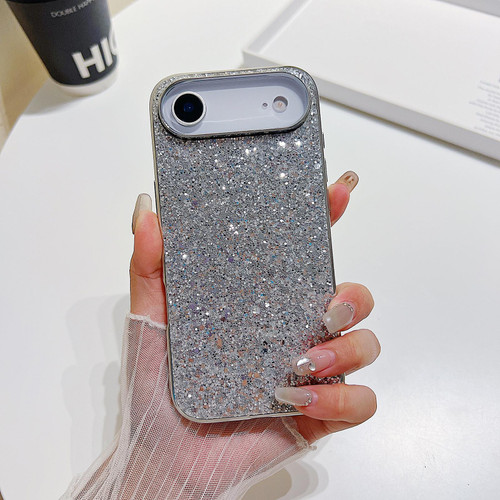 iPhone Air Glitter Powder Shockproof TPU Phone Case - Silver
