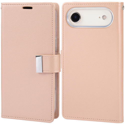iPhone Air GOOSPERY RICH DIARY Crazy Horse Texture Leather Phone Case - Rose Gold