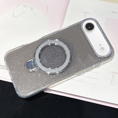 iPhone Air Gradient Glitter Diamonds MagSafe Phone Case - Black