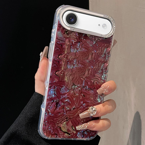 iPhone Air Ink Rhythm Colorful Shell Pattern TPU Hybrid IMD Phone Case - Wine Red