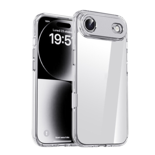 iPhone Air iPAKY Mingxing Series Shockproof PC+TPU Phone Case - Transparent + Silver