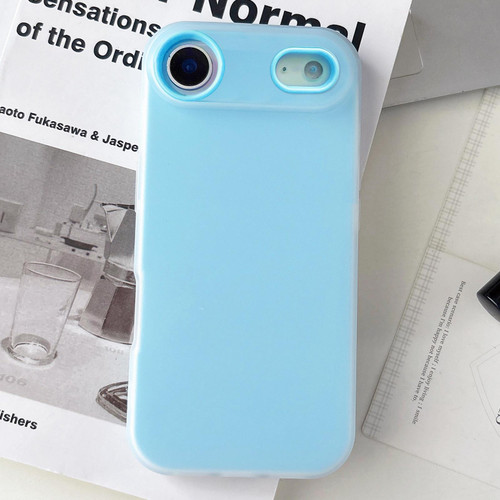iPhone Air Jelly Color Matte Feel PC Hybrid TPU Phone Case - Blue
