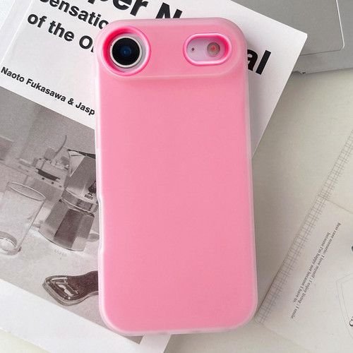 iPhone Air Jelly Color Matte Feel PC Hybrid TPU Phone Case - Rose Red