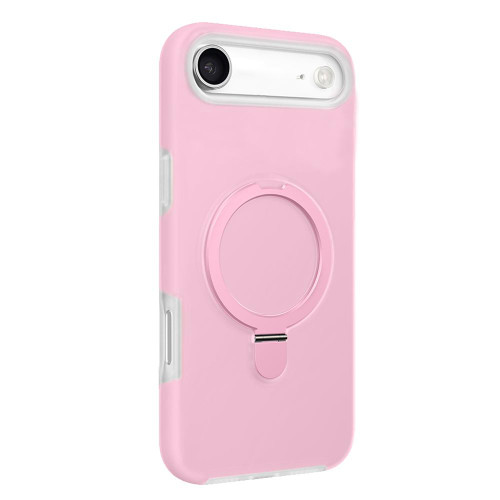 iPhone Air Jelly Liquid Silicone MagSafe Holder Phone Case - Pink