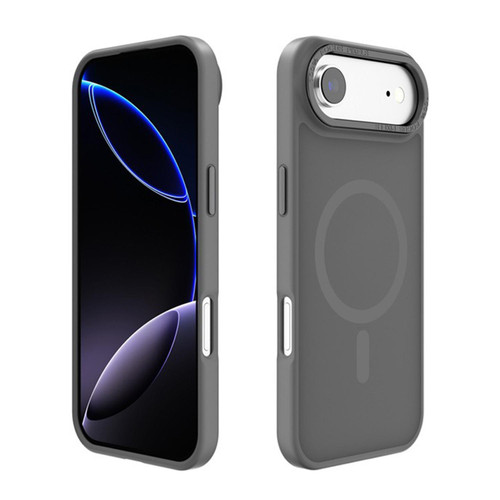 iPhone Air Kalebol Metal Lens Frame MagSafe Frosted PC Phone Case - Grey