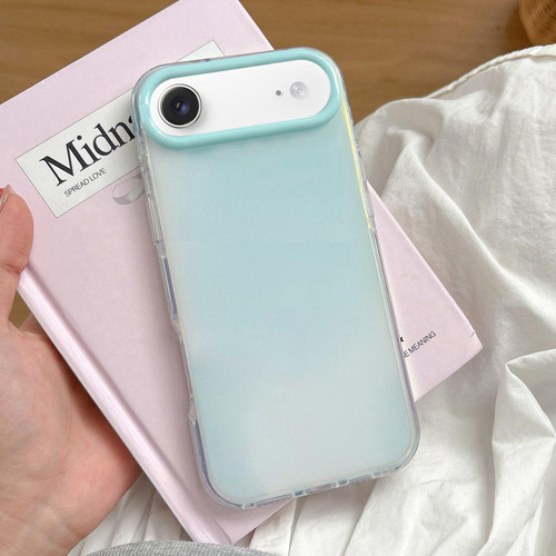iPhone Air Large Camera Frame Vibrant Jelly Color TPU + IMD Phone Case - Blue