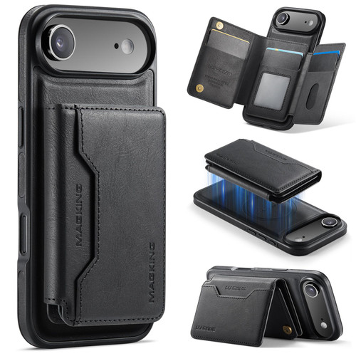 iPhone Air MAGKING K3 Series MagSafe RFID K3 Pro Card Bag Detachable Phone Case - Black