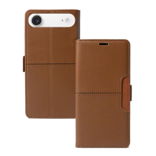 iPhone Air Magnetic Buckle Card Slot Leather Phone Case - Brown