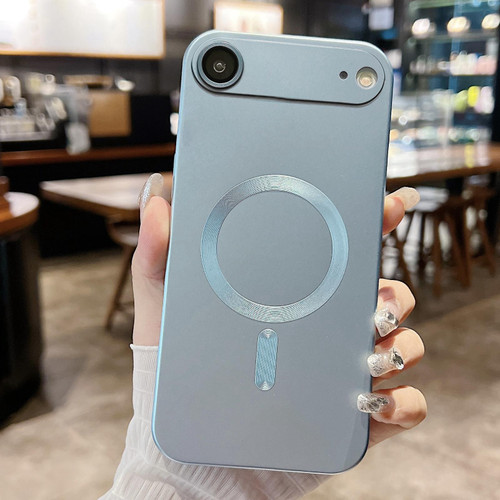 iPhone Air Metallic Paint Magsafe Liquid TPU Phone Case - Sierra Blue