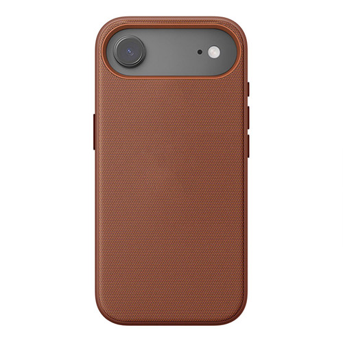 iPhone Air Official Tech Fabric Texture Side-Stick TPU Magnetic Phone Case, No AI Camera Button - Brown
