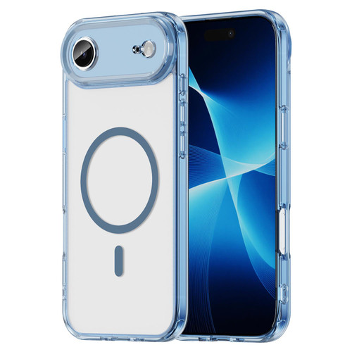 iPhone Air PC Hybrid TPU Airbag Shockproof MagSafe Phone Case - Transparent Blue