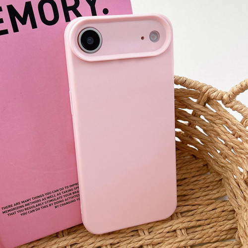 iPhone Air Precision Hole Camera Frame Solid Color Phone Case - Pink