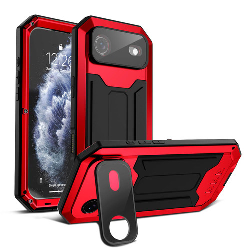 iPhone Air R-JUST Sliding Camera IP54 Life Waterproof Holder Phone Case - Red