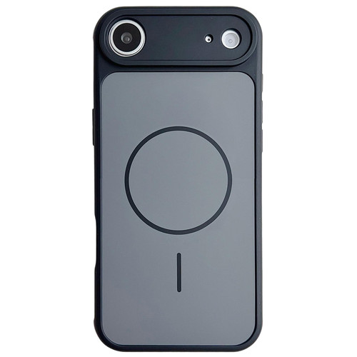 iPhone Air Skin Feel Color Blocking Cooling Magnetic Phone Case - Black