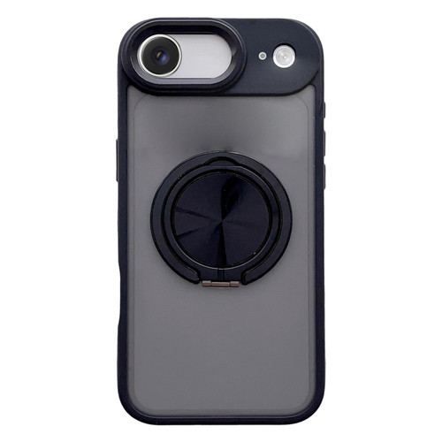iPhone Air Skin Feel Frosted 360 Degree Rotation Magnetic Holder MagSafe Phone Case - Black