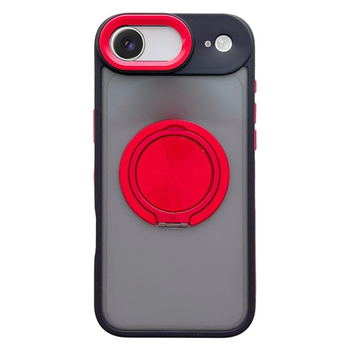 iPhone Air Skin Feel Frosted 360 Degree Rotation Magnetic Holder MagSafe Phone Case - Red