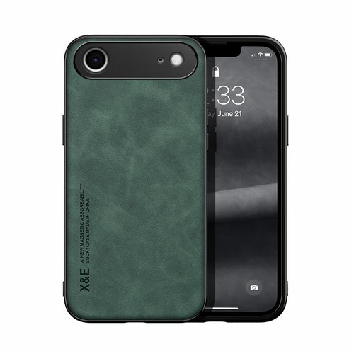 iPhone Air Skin Feel Magnetic Leather Back Phone Case - Green