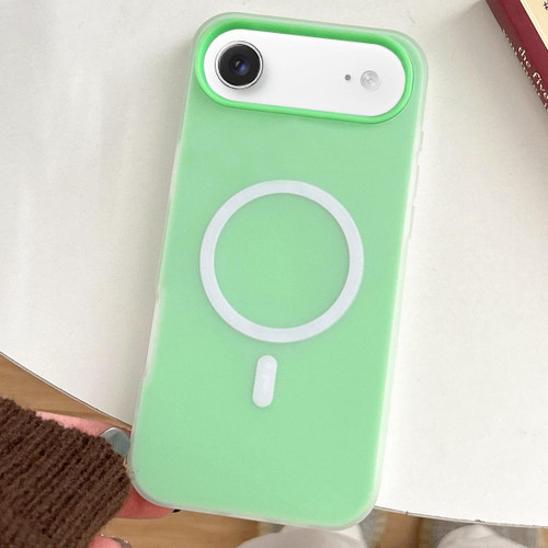 iPhone Air Skin Feel MagSafe Magnetic PC Hybrid TPU Phone Case - Green