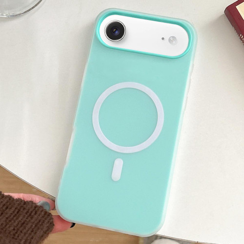 iPhone Air Skin Feel MagSafe Magnetic PC Hybrid TPU Phone Case - Mint Green