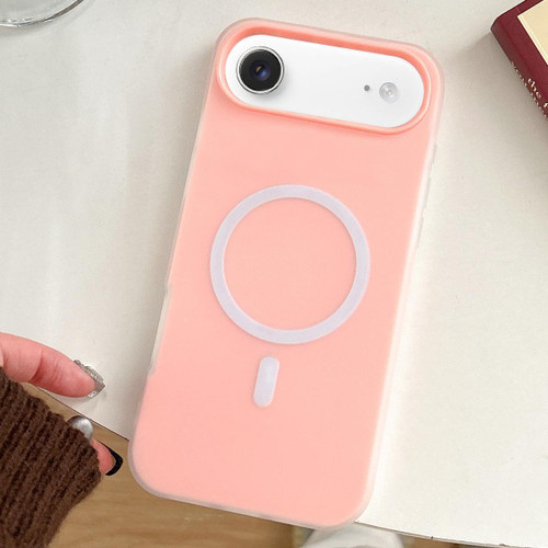 iPhone Air Skin Feel MagSafe Magnetic PC Hybrid TPU Phone Case - Pink